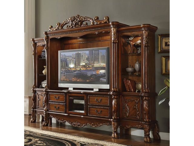Dresden Cherry Oak Entertainment Center (1Set/3Ctn) - Ornate Home