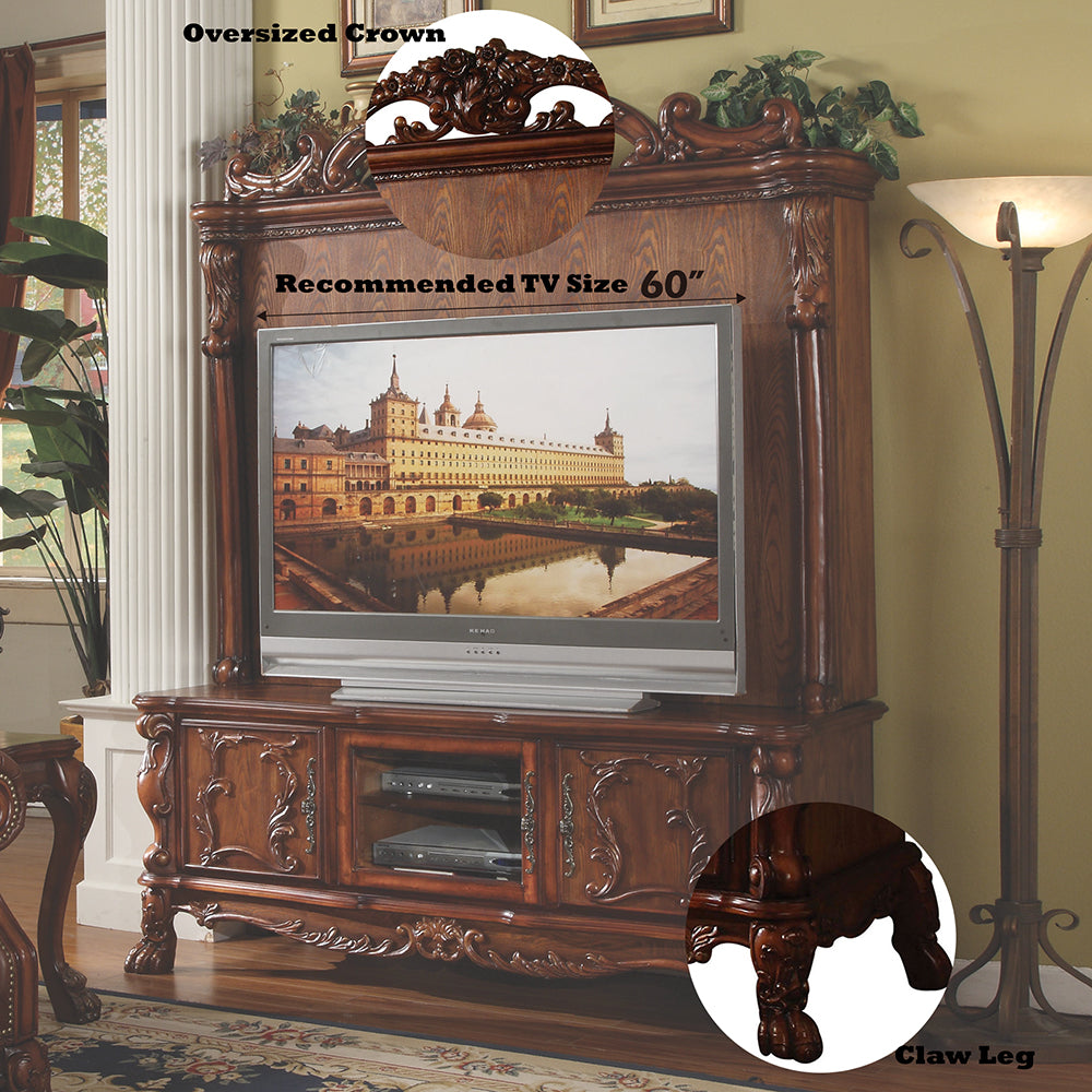 Dresden Cherry Oak Entertainment Center - Ornate Home