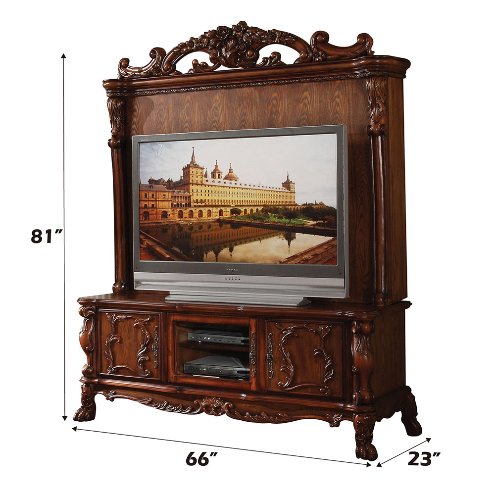 Dresden Cherry Oak Entertainment Center - Ornate Home