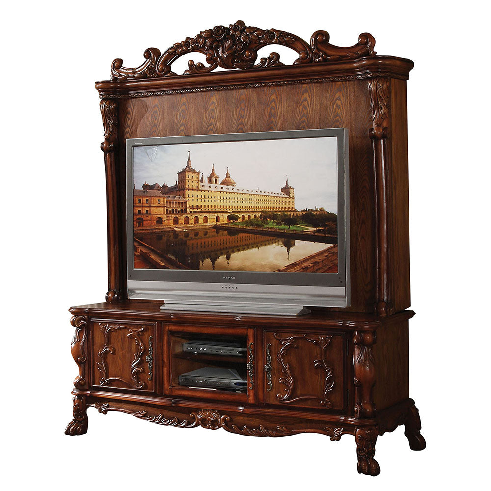 Dresden Cherry Oak Entertainment Center - Ornate Home