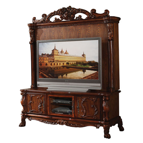 Dresden Cherry Oak Entertainment Center - Ornate Home