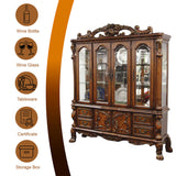 Dresden Cherry Oak Hutch & Buffet - Ornate Home