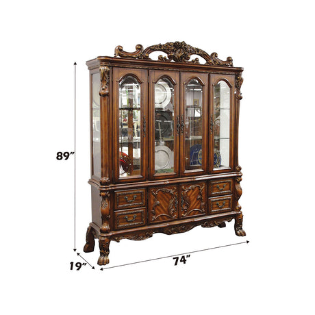 Dresden Cherry Oak Hutch & Buffet - Ornate Home