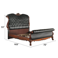 Dresden Cherry Oak Queen Sleigh Bed - Ornate Home