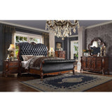 Dresden Cherry Oak Queen Sleigh Bed - Ornate Home