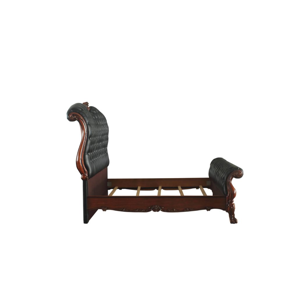 Dresden Cherry Oak Queen Sleigh Bed - Ornate Home