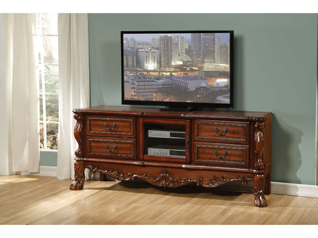 Dresden Cherry Oak TV Stand - Ornate Home