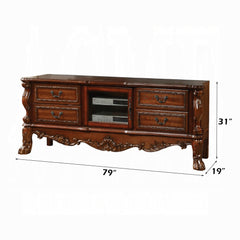 Dresden Cherry Oak TV Stand - Ornate Home