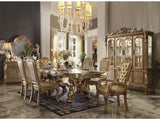 Dresden Gold Patina & Bone Dining Table w/ Extensions - Ornate Home