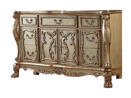Dresden Golden Brown Wood Dresser - Ornate Home