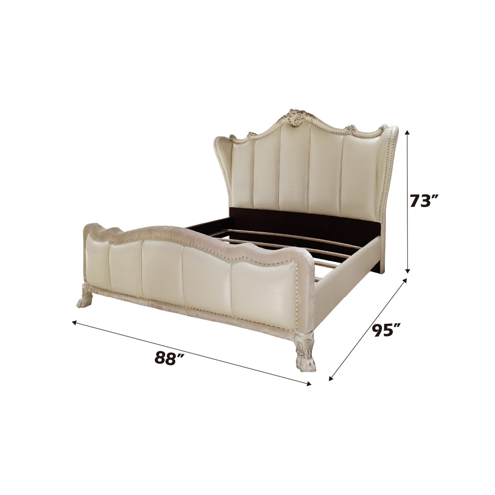 Dresden II Bone White California King Bed - Ornate Home