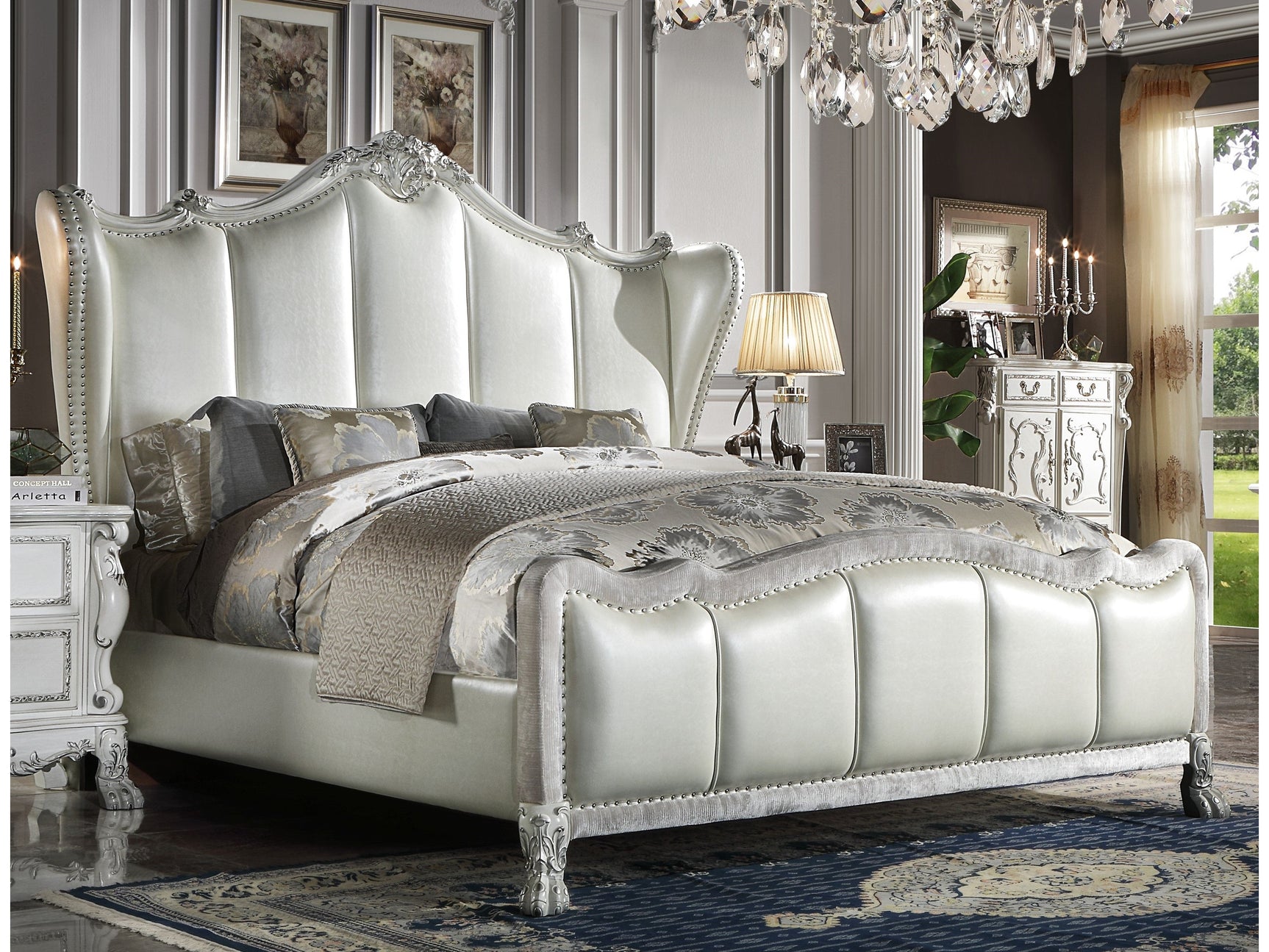 Dresden II Bone White California King Bed - Ornate Home