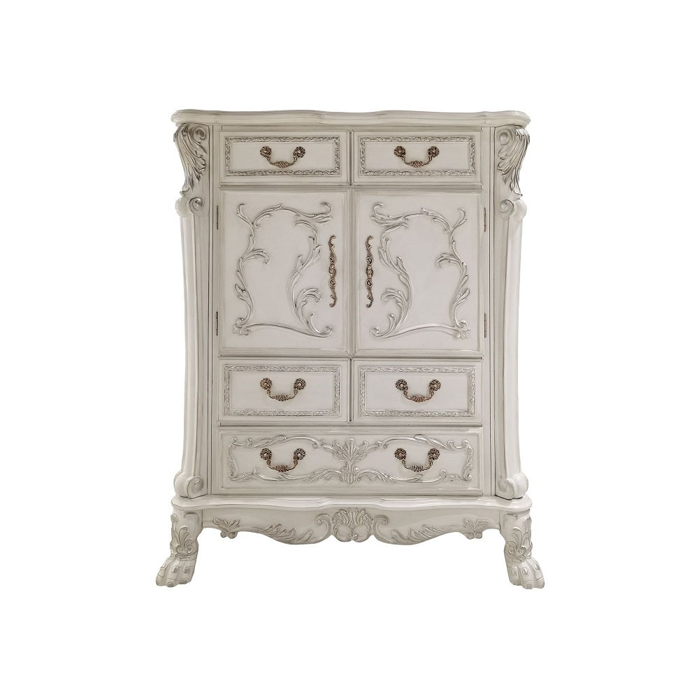 Dresden II Bone White Finish Chest - Ornate Home
