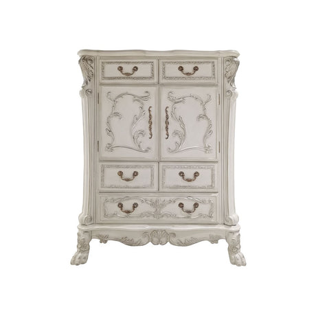 Dresden II Bone White Finish Chest - Ornate Home