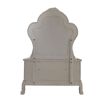 Dresden II Bone White Finish Mirror - Ornate Home