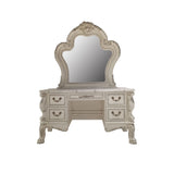 Dresden II Bone White Finish Mirror - Ornate Home