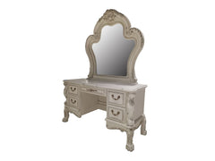 Dresden II Bone White Finish Mirror - Ornate Home