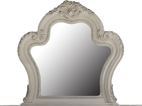 Dresden II Bone White Finish Mirror - Ornate Home