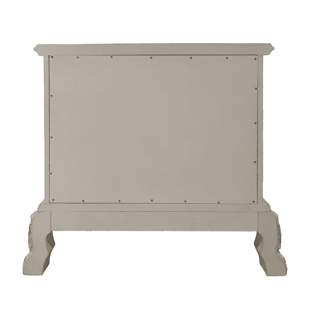 Dresden II Bone White Finish Nightstand - Ornate Home