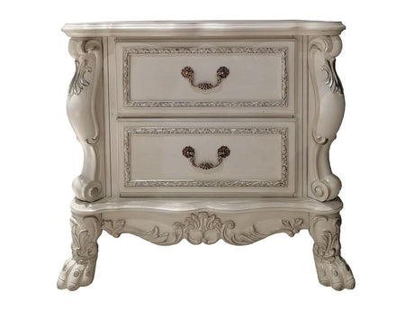 Dresden II Bone White Finish Nightstand - Ornate Home