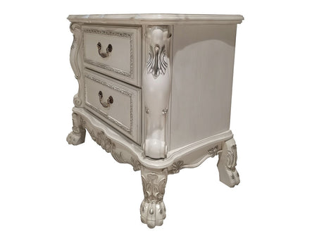 Dresden II Bone White Finish Nightstand - Ornate Home
