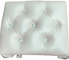 Dresden II Bone White Finish Vanity Stool - Ornate Home