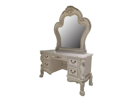 Dresden II Bone White Vanity Desk - Ornate Home
