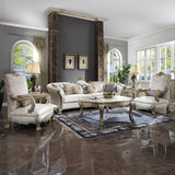 Dresden II Gold Patina & Bone Coffee Table - Ornate Home