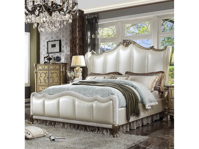 Dresden II Gold Patina Finish California King Bed - Ornate Home