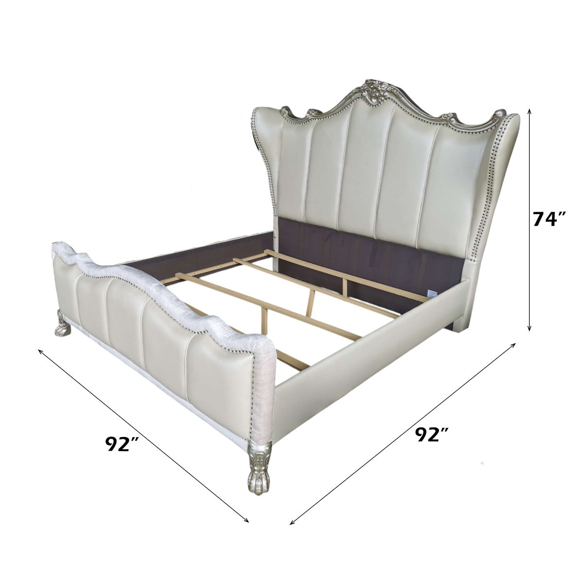 Dresden II Gold Patina Finish King Bed - Ornate Home