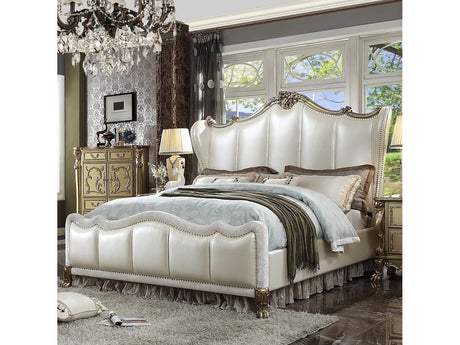 Dresden II Gold Patina Finish King Bed - Ornate Home