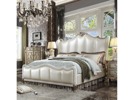Dresden II Gold Patina Finish Queen Bed - Ornate Home