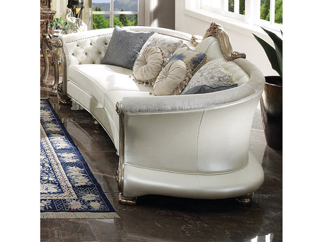 Dresden II Gold Patina Finish Sofa w/ 7 Pillows - Ornate Home