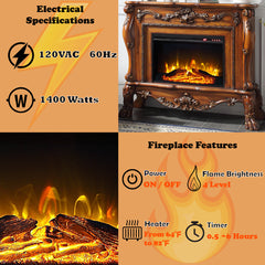 Dresden Oak Fireplace - Ornate Home