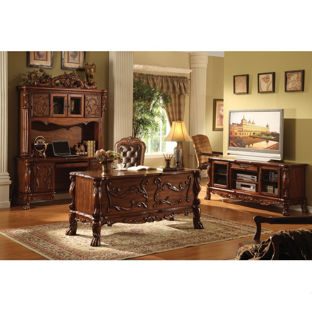 Dresden PU & Cherry Oak Office Chair - Ornate Home