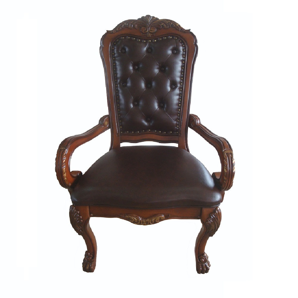 Dresden PU & Cherry Oak Office Chair - Ornate Home