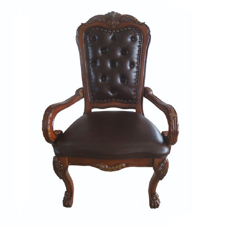 Dresden PU & Cherry Oak Office Chair - Ornate Home
