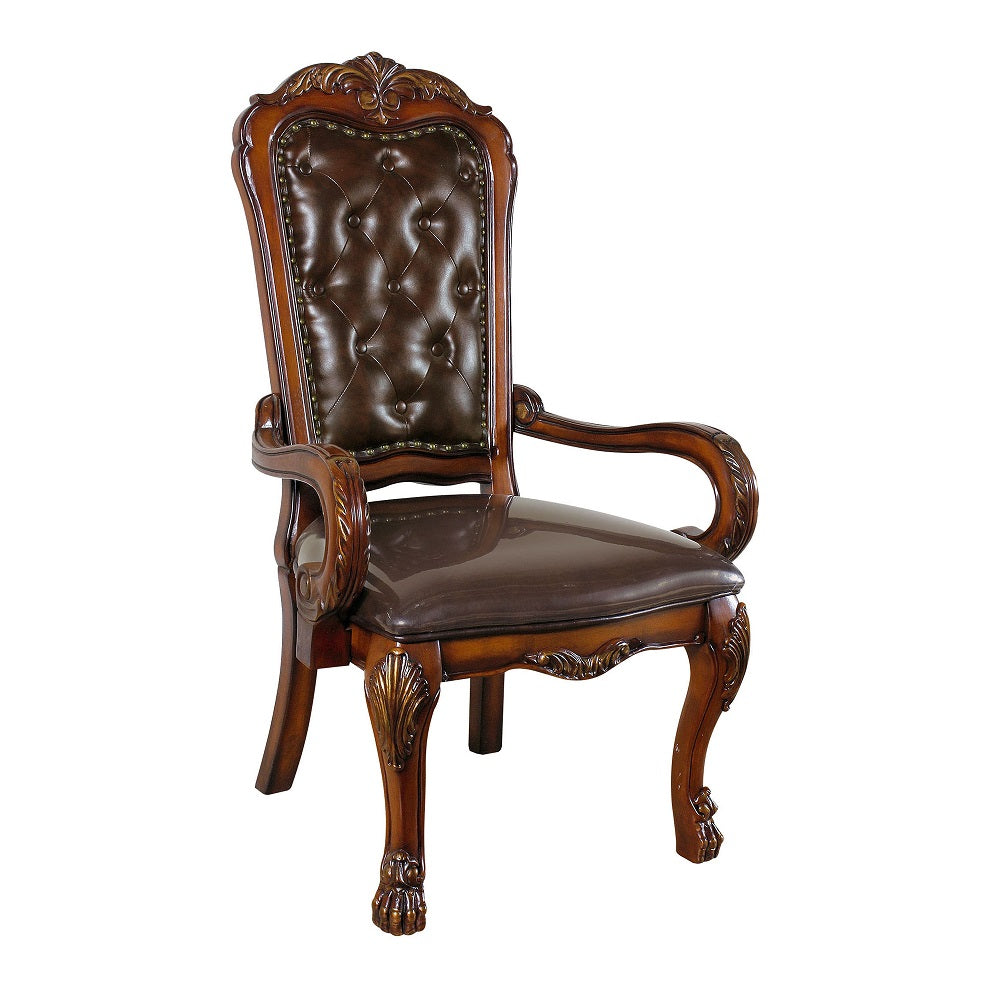 Dresden PU & Cherry Oak Office Chair - Ornate Home