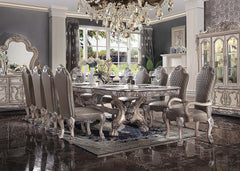 Dresden Vintage Bone White Dining Table (136"L) - Ornate Home
