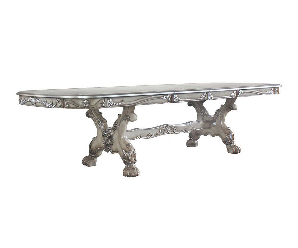 Dresden Vintage Bone White Dining Table (136"L) - Ornate Home