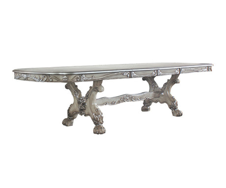 Dresden Vintage Bone White Dining Table (136"L) - Ornate Home