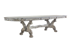 Dresden Vintage Bone White Dining Table (136"L) - Ornate Home