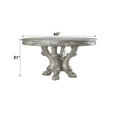 Dresden Vintage Bone White Dining Table (Round) - Ornate Home