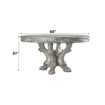 Dresden Vintage Bone White Dining Table (Round) - Ornate Home