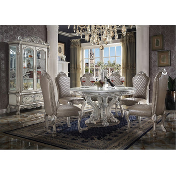 Dresden Vintage Bone White Dining Table (Round) - Ornate Home