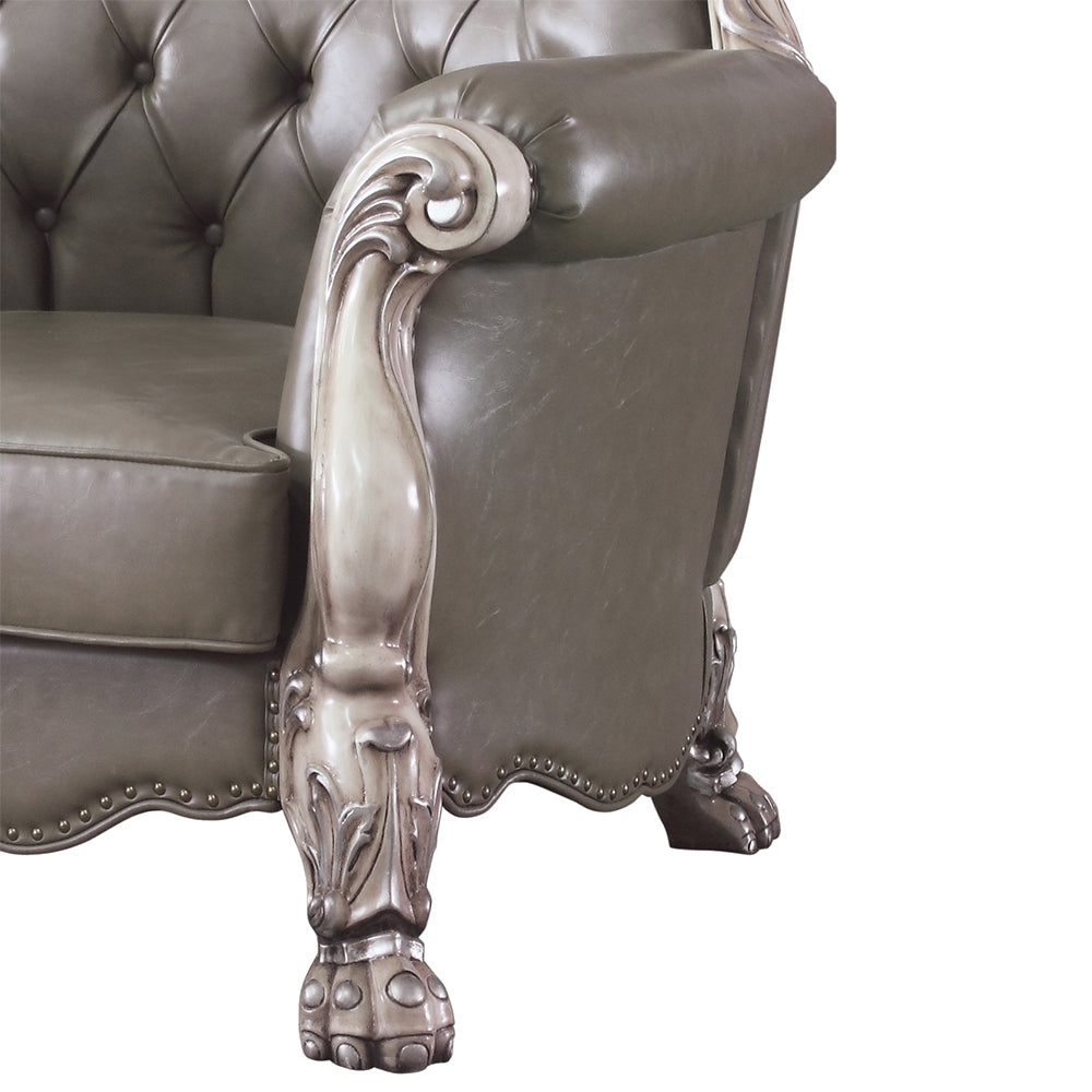 Dresden Vintage Bone White Finish Chair - Ornate Home