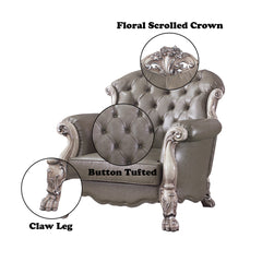 Dresden Vintage Bone White Finish Chair - Ornate Home