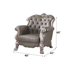 Dresden Vintage Bone White Finish Chair - Ornate Home