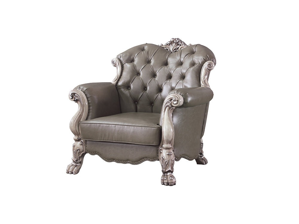 Dresden Vintage Bone White Finish Chair - Ornate Home