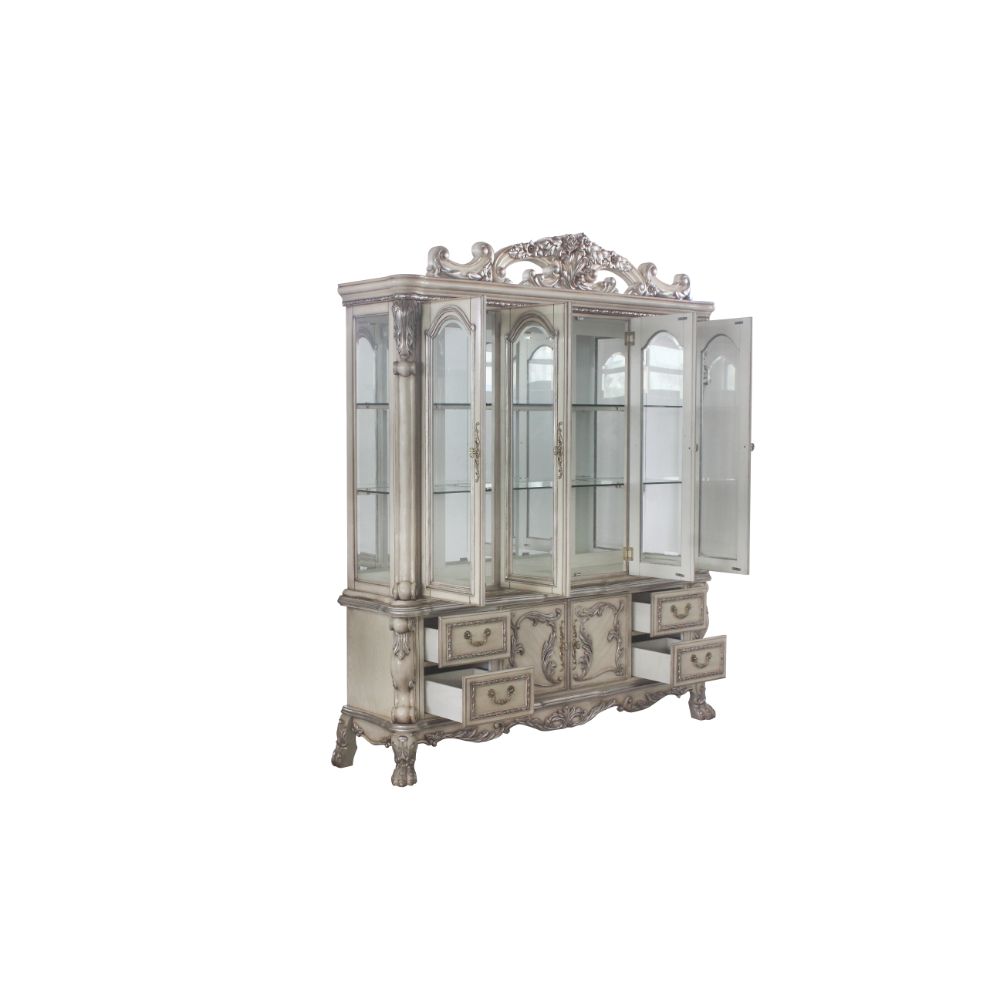 Dresden Vintage Bone White Hutch & Buffet - Ornate Home
